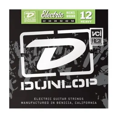 DUNLOP DEN1254 Nickel Plated Steel Heavy Electric Guitar 6-String Set, .012-.054 Gauge Must Have
