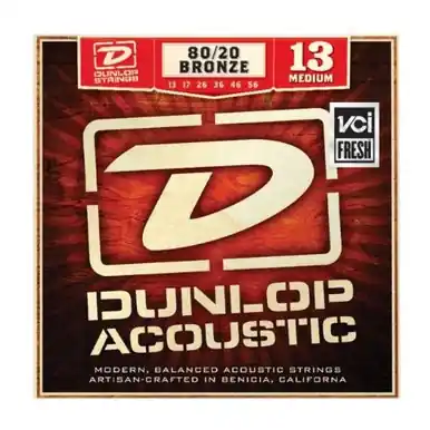 Dunlop DAB1356 Acoustic 80/20 Bronze Guitar Strings, Medium, .013–.056, 6 Strings Set Latest