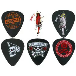Clearance Dunlop L13P Player's Pack Assortment / 6 Guitar Picks - 1.0mm
