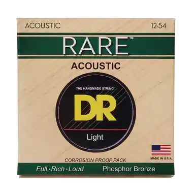 Latest DR Strings Rare Phosphor Bronze Acoustic Guitar Strings - Light (12-54)