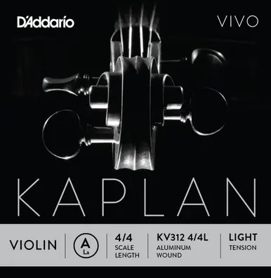 Markdown D'addario Kaplan Vivo Violin String, 4/4 Scale, Light Tension