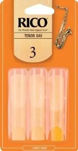 Authentic Rico Tenor Sax Reeds - Strength #3.0 - 3-pack