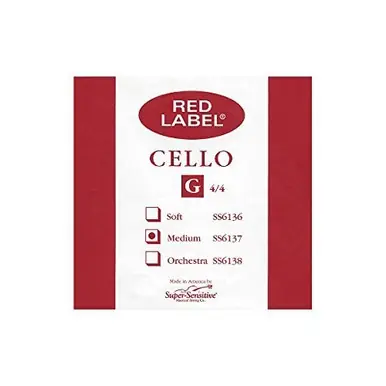 Factory Price Super Sensitive Red Label 6137 Cello G String, 4/4