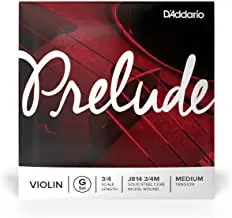 Mega Sale D'Addario Prelude Violin Single G String, 3/4 Scale, Medium Tension