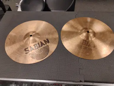 Used Sabian 13 INCH B8 HI HATS Hi Hat Cymbals 13" Free Shipping