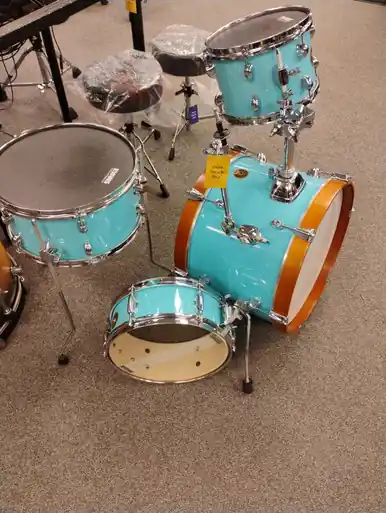 Best Seller Used Tama CLUB JAM 4 PC SHELL PACK Drum Shell Kit Blue 18" Kick Drum