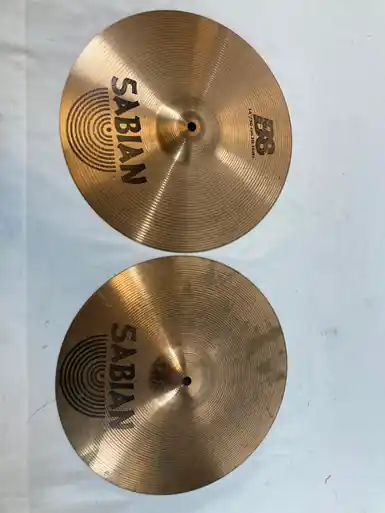Used Sabian 14" B8 Hi-Hat Cymbals Authentic