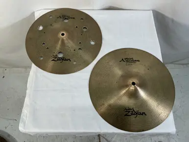 Used Zildjian AS-IS 12IN SPEC. RECORDING HATS Hi Hat Cymbals 12" Low Price