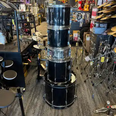 Seasonal Sale Used Ludwig ROCKER 5 PC SHELLS NO HDW Drum Shell Kit Black