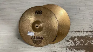 Used Sabian 14IN B8 HI HATS Hi Hat Cymbals 14" Viral