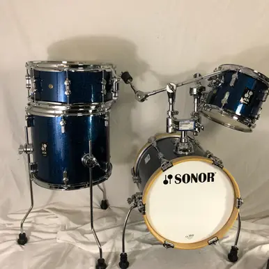 Instant Buy Used Sonor AQX 4 PIECE KIT Drum Shell Kit Blue