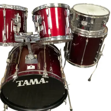 Original Used Tama 5PC ROCKSTAR SHELL KIT Drum Kit Red 22" Kick Drum