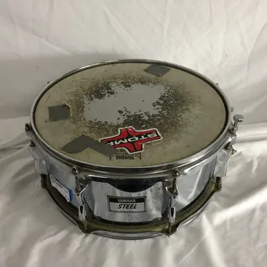Seasonal Sale Used Yamaha STEEL Metal Snare Drum 14"