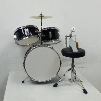 Special Discount Used KIDS DRUMSET WITH PEDAL AND THRONE Drum Shells and Hardware Black