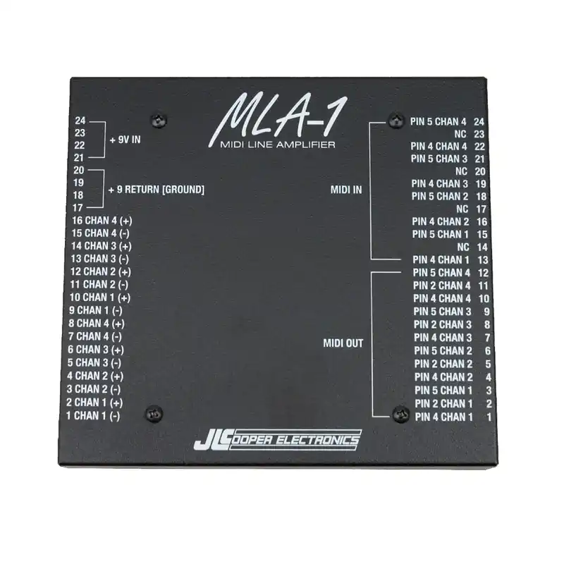 JLCooper MLA-1 - 4-Input / 4-Output Wall-Mount MIDI Line Amplifier Buy Today