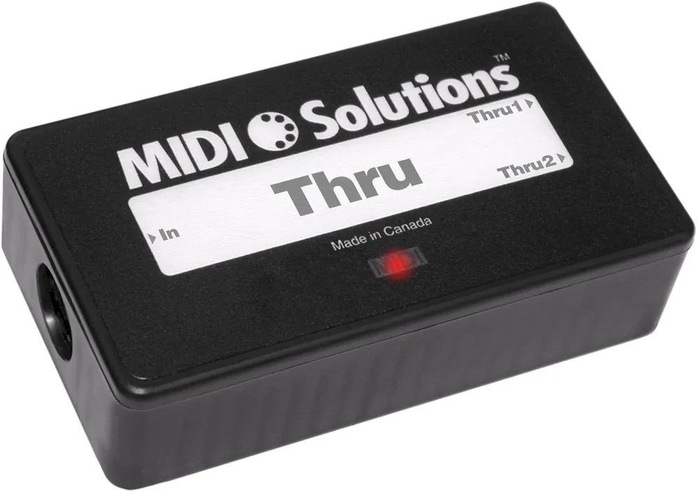 Exclusive MIDI Solutions Thru 1in 2 Out MIDI Thru Box
