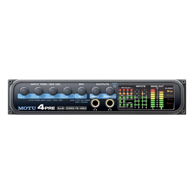 Motu 4pre Hybrid 6-Channel USB / Firewire Interface Free Shipping