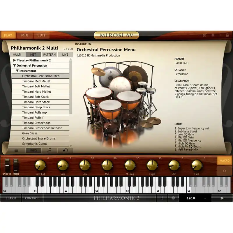 IK Multimedia SampleTank 3 Orchestral Percussion Plug-in Genuine