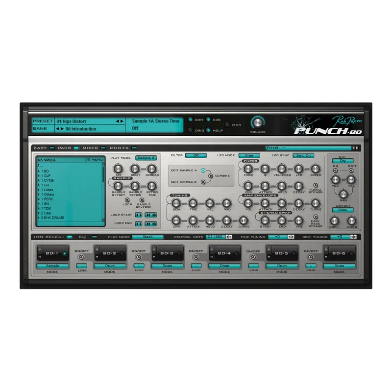 Rob Papen Punch-BD Virtual Instrument While Supplies Last