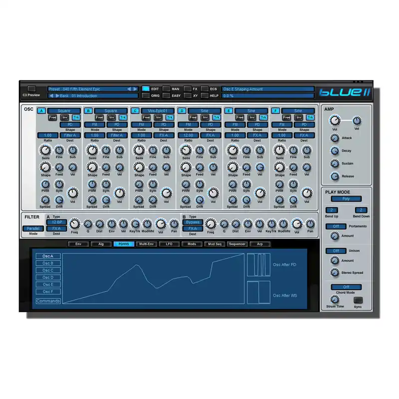Direct From Factory Rob Papen Blue 2 Virtual Instrument (Upgrade From Blue 1)