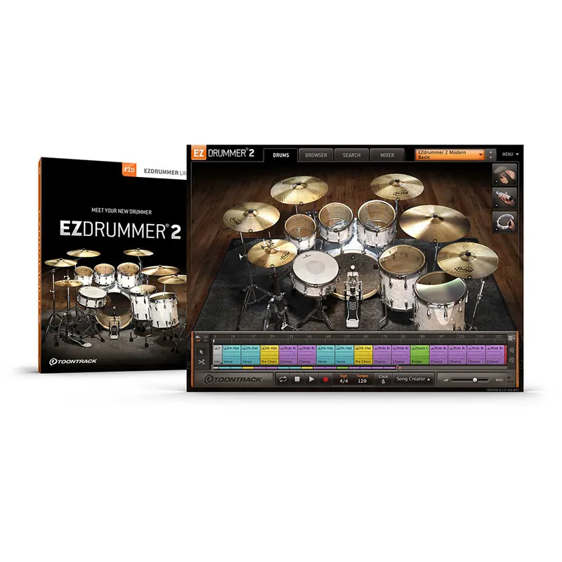 Authentic Toontrack EZ Drummer 2 Vintage Edition Virtual Instrument