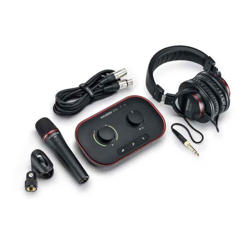 Big Sale Focusrite Vocaster One Studio Essential Podcaster Kit