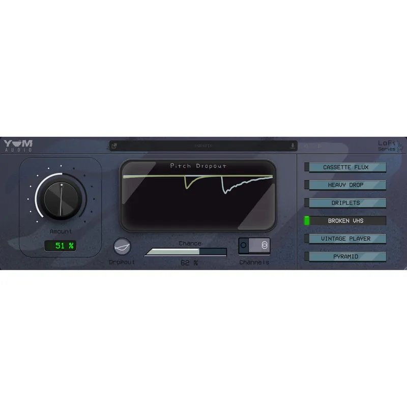 In Demand Yum Audio LoFi Pitch Dropout - Pitch Imperfection Generator