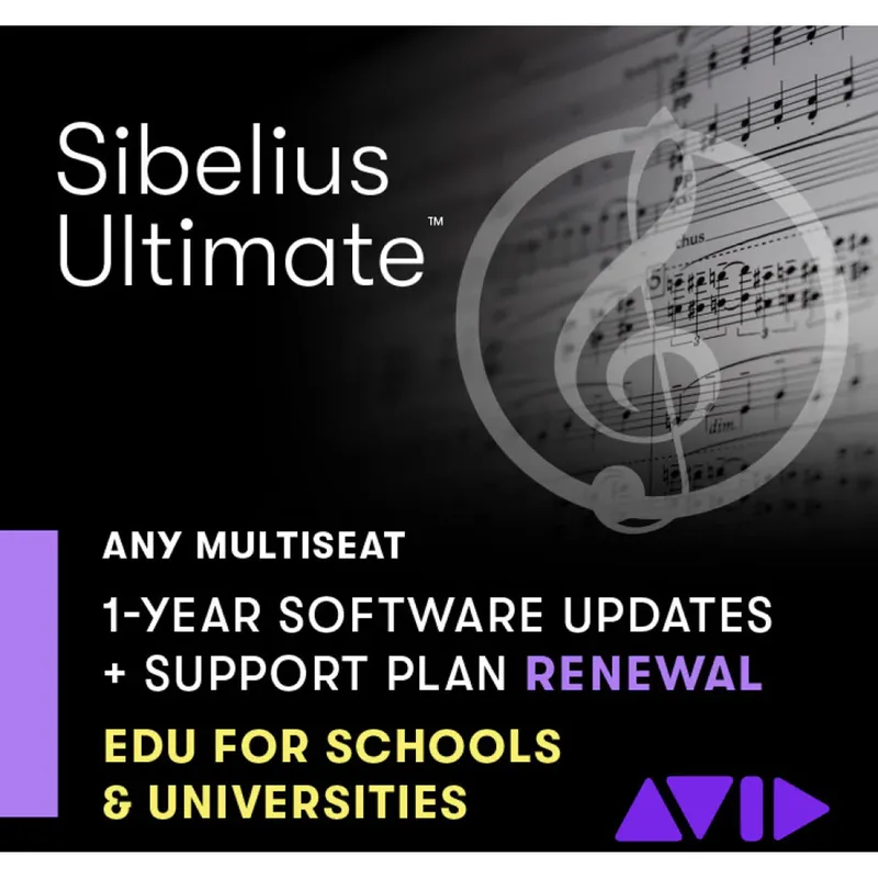 Avid 1-year Software Updates + Support RENEWAL for Sibelius | Ultimate Grab Now