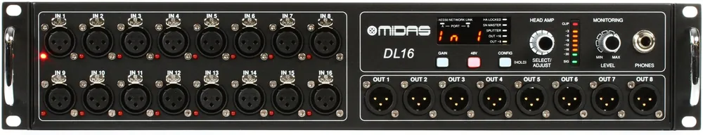 Fast Shipping Midas Venice DL16 16-Input, 8-Output Stage Box