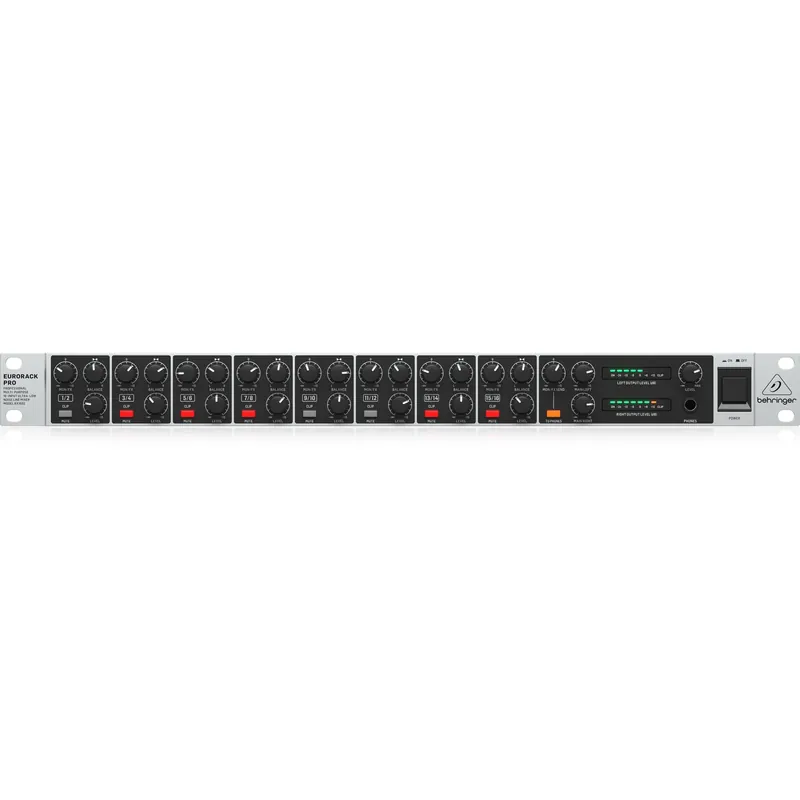 Behringer Eurorack Pro RX1602 V2 Stereo Line Mixer Professional Grade
