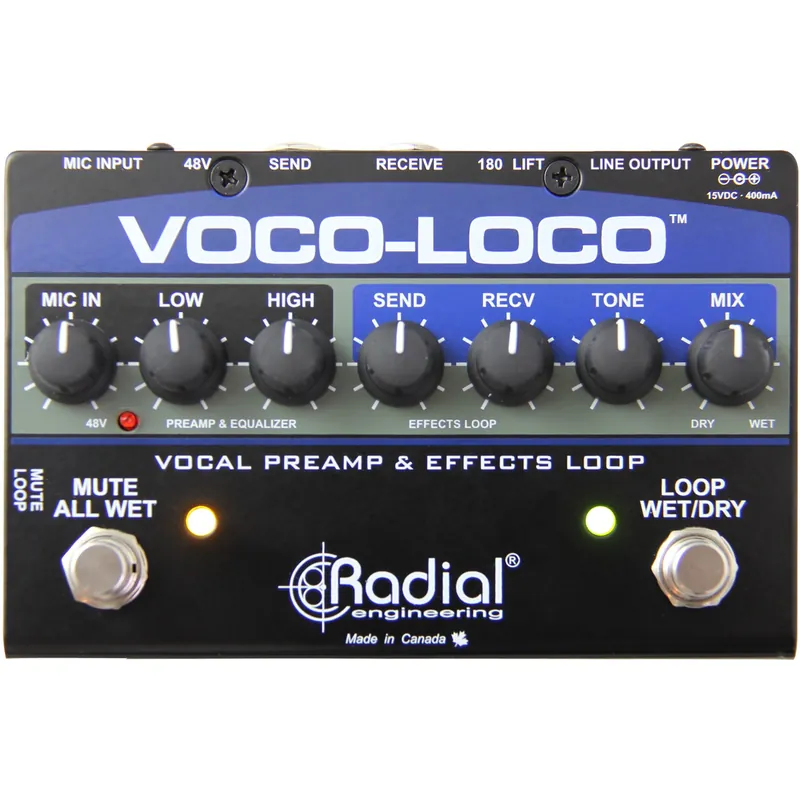 Best Choice Radial Voco Loco Microphone Effects Loop and Switcher for Voice or Ins