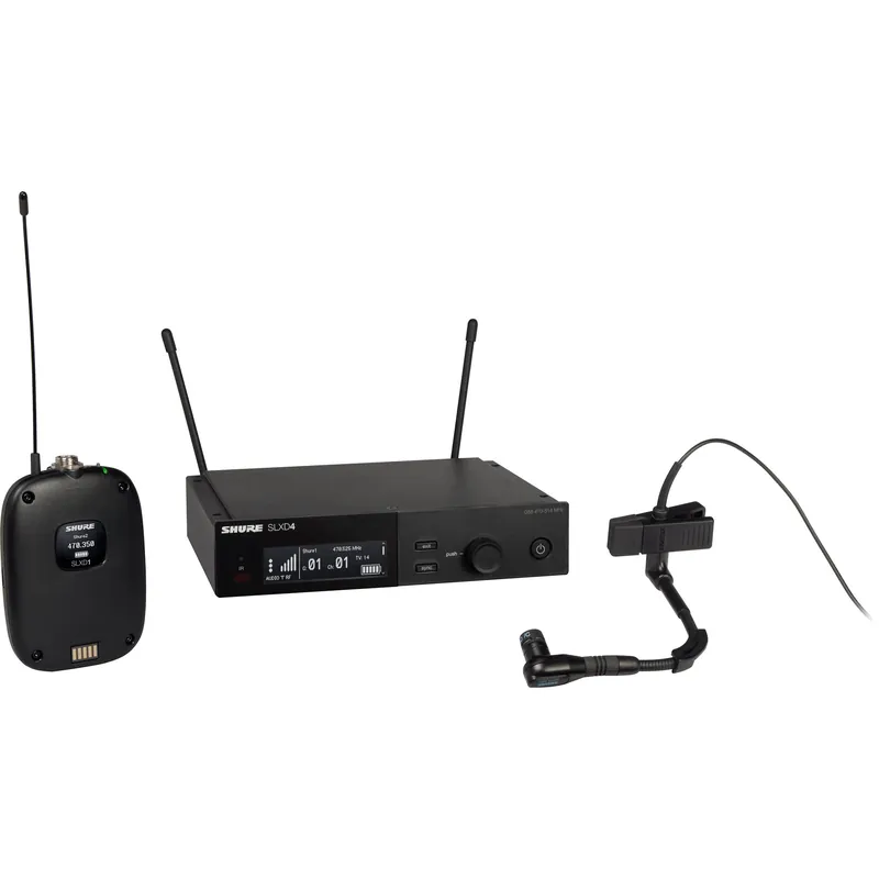 Shure SLXD14/98H Wireless Instrument Microphone System - H55 Band Time-Limited