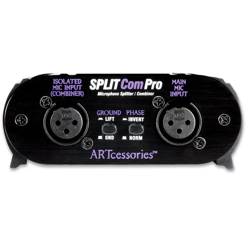 Brand New ART Splitcom Pro 2-Way Mic Splitter and Combiner