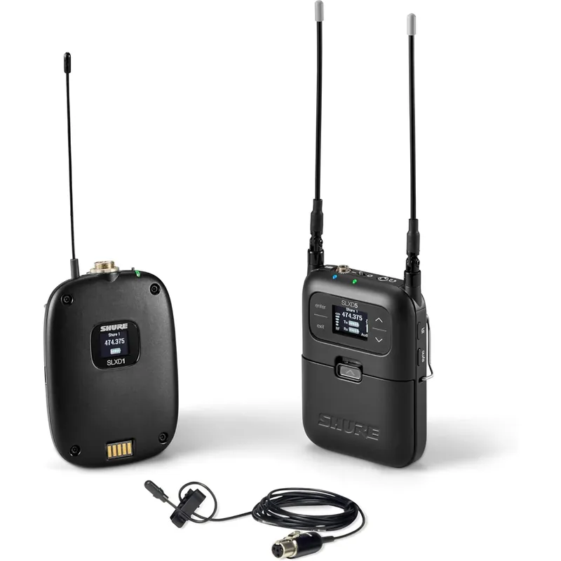 Authentic Shure SLXD15/DL4B Wireless DuraPlex Omni Lavalier Mic System - J52 Fre