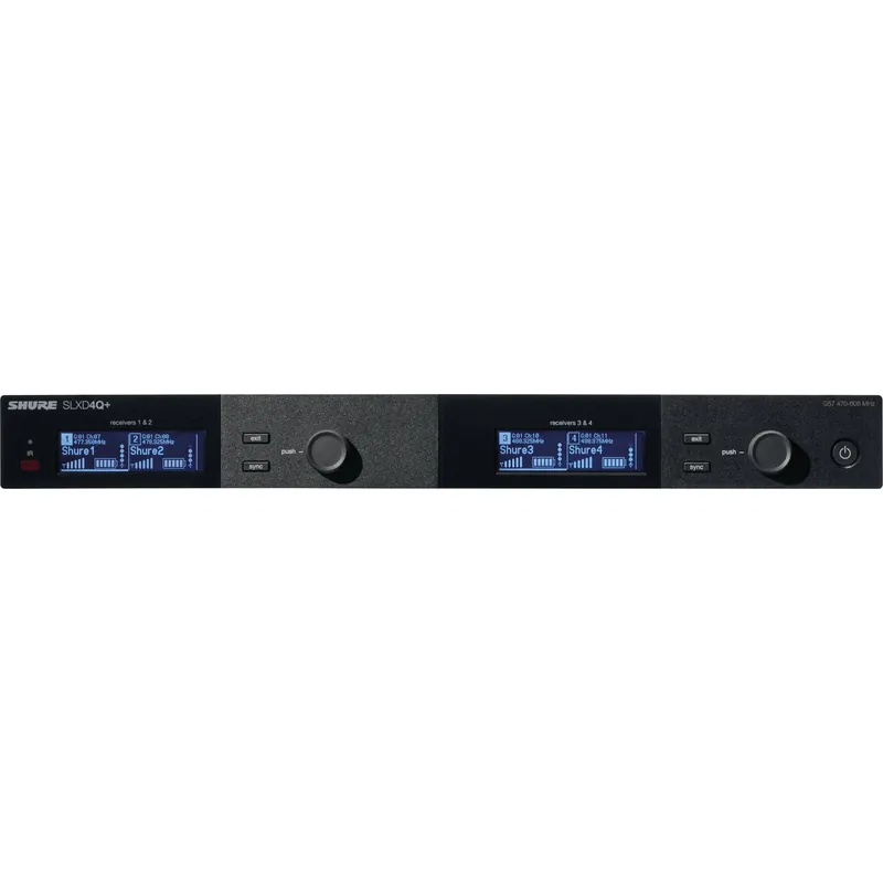 Shure SLXD4Q+ Quad Wireless Receiver - G57 Band Warranty Included
