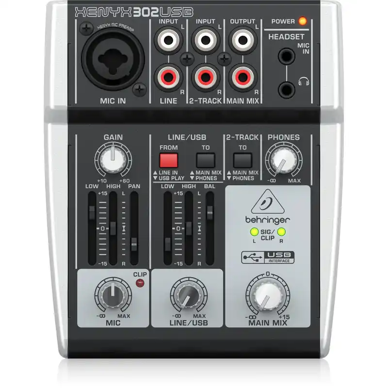 Behringer Xenyx 302USB 5-Input Mixer Same Day Shipping