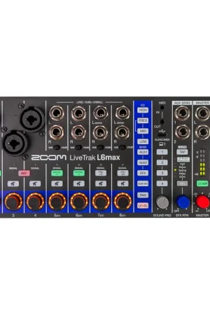 Zoom L6Max Portable 12-Channel Battery Powered Live Mixer and Recorder Affordable