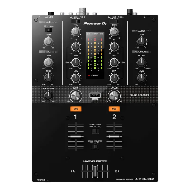 Get Yours Pioneer DJM-250MK2 2-Channel DJ Mixer (Black)