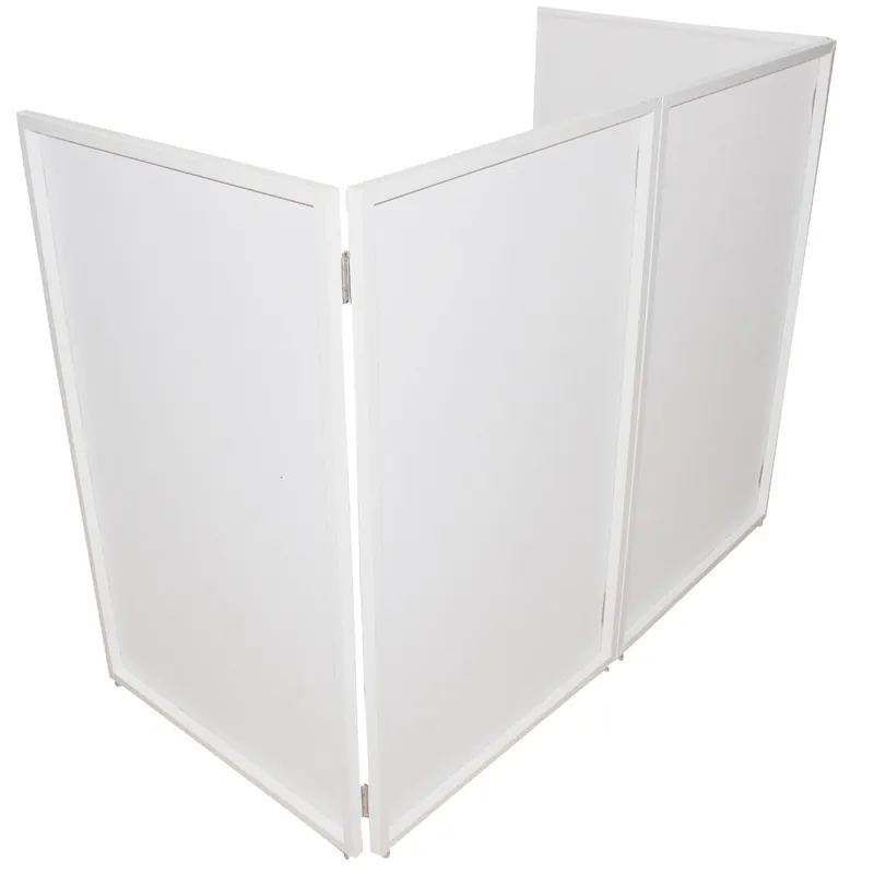 ProX Four Panel Collapse and Go DJ Facade - White Frame and Carry Bag Premium
