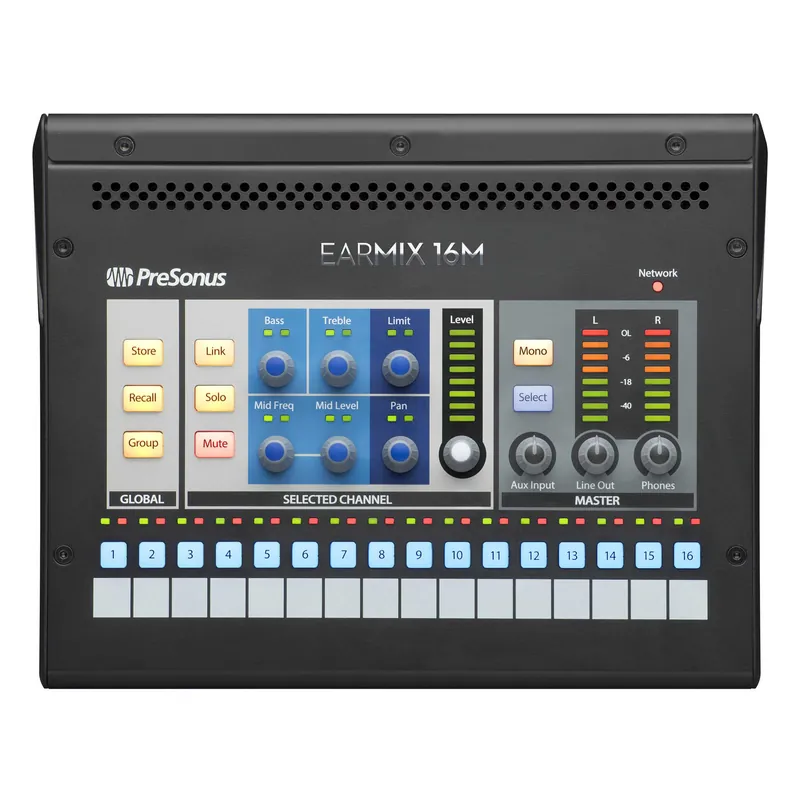 Certified PreSonus EarMix 16M - 16x2 AVB-Networked Personal Monitor Mixer