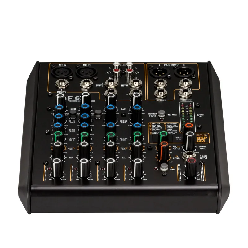 Worldwide Shipping RCF F6-X 6-Channel Mixing Console with Multi-FX