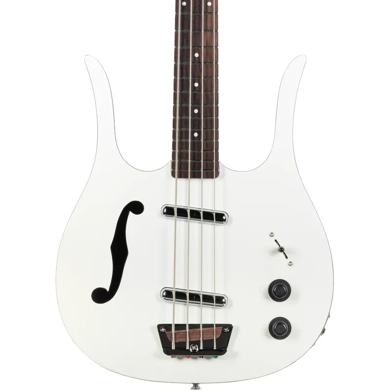 Last Chance Danelectro 58 Longhorn 4 String Bass - Red Hot White