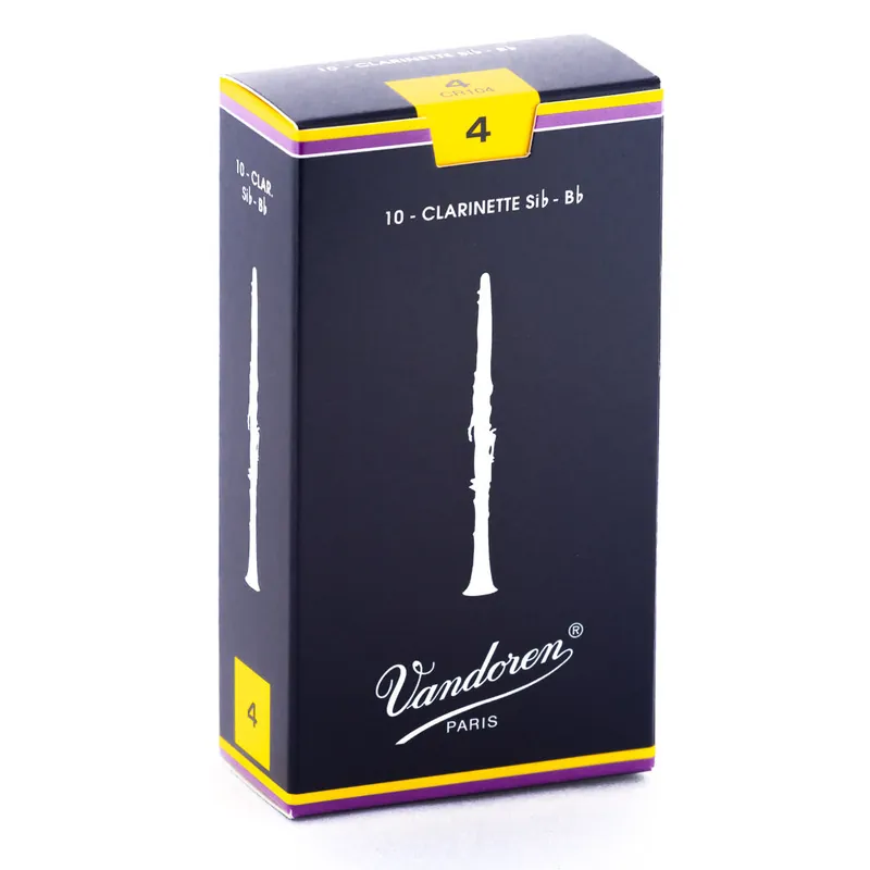 Vandoren Traditional Bb Clarinet Reeds 10-Pack #4 Strength Free Delivery