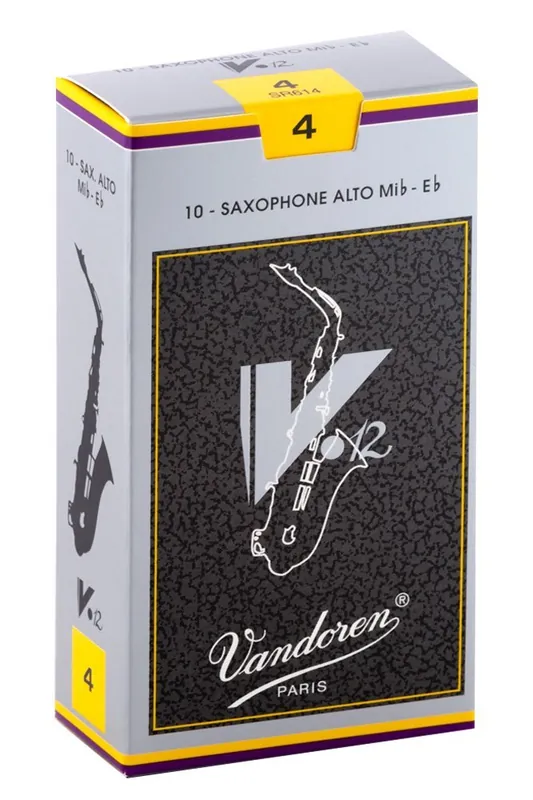 Warranty Included 10-Pack of Vandoren 4 Alto Saxophone V12 Reeds