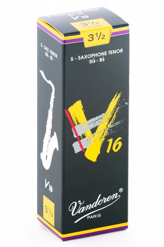 Premium 5-Pack of Vandoren 3.5 Tenor Saxophone V16 Reeds