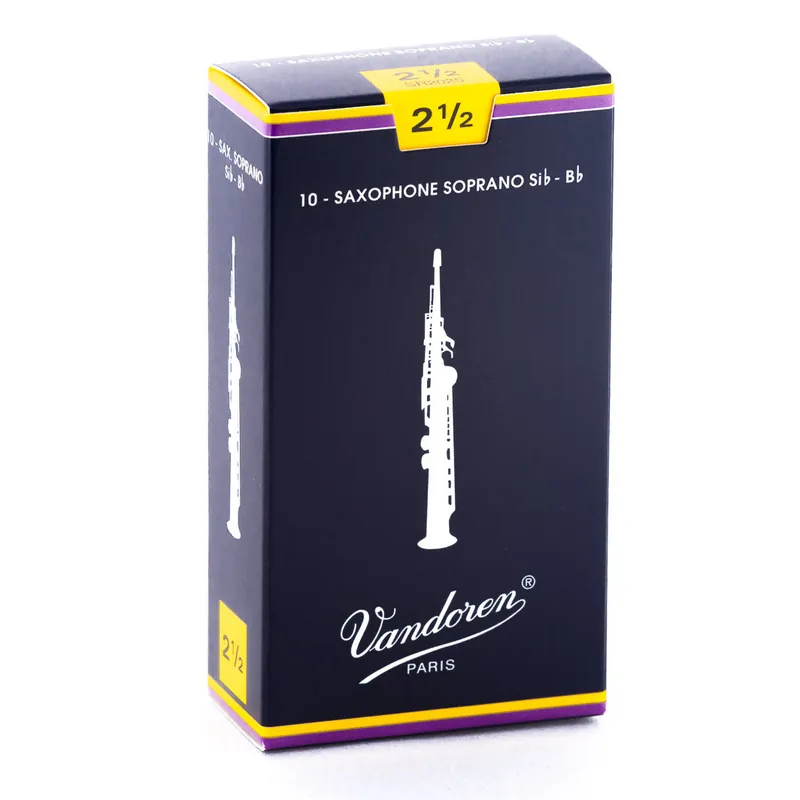 Vandoren Traditional Soprano Saxophone 10-Pack of 2.5 Reeds Place Order
