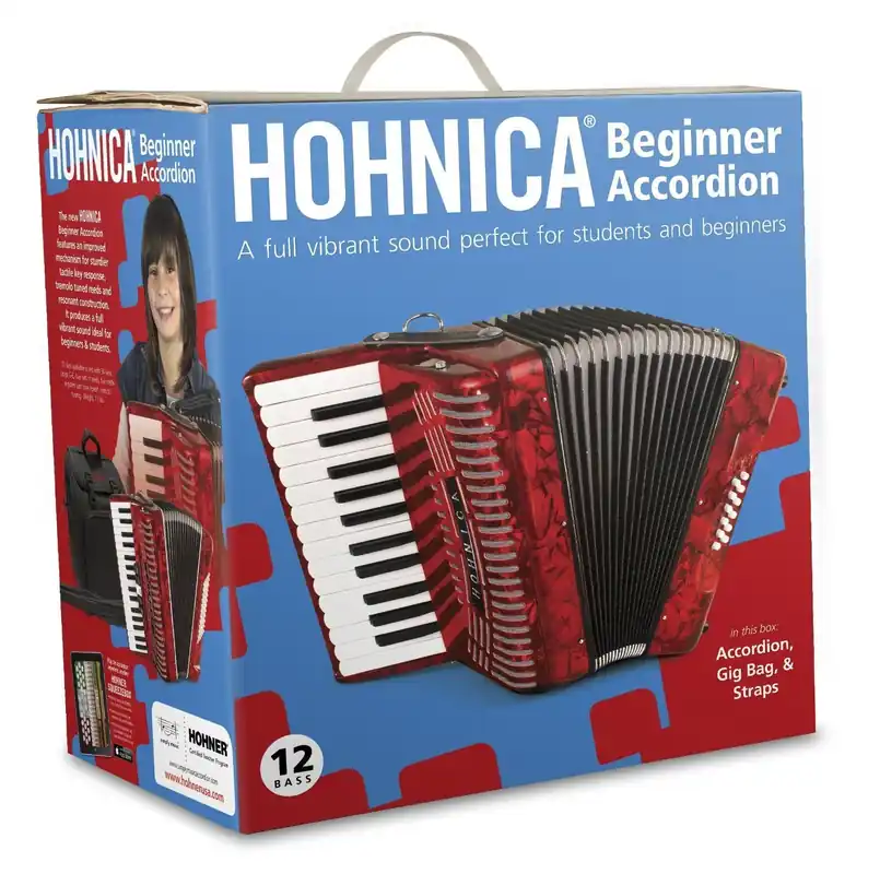 Hohner 1303RED 12 Bass Entry Level Student Accordion Reduced Price
