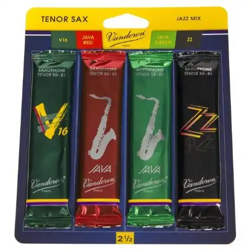 Vandoren SRMIXT25 Tenor Saxophone 2.5 Strength Jazz Reed Variety Pack Express Delivery