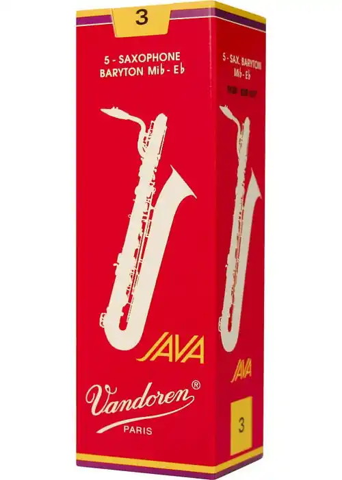 Weekend Sale Vandoren JAVA Red Baritone Saxophone Reeds 5ct Size 3