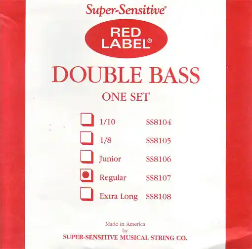 Top Pick Red Label SS8107 Super Sensitive Medium 3/4 Bass Strings